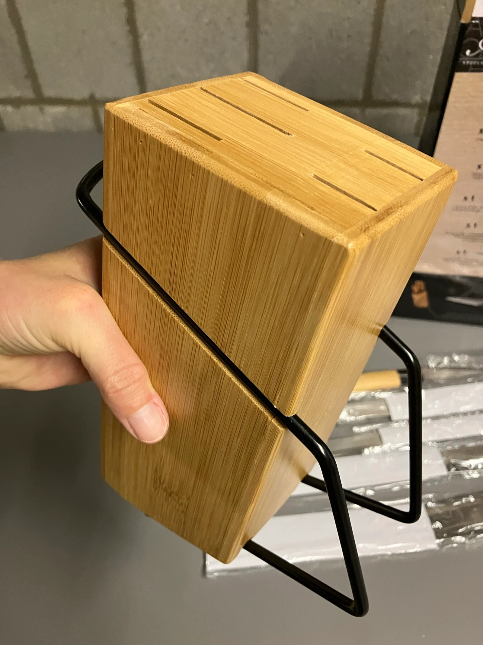 Bamboo cutting block with 5 knives included new – photo 6